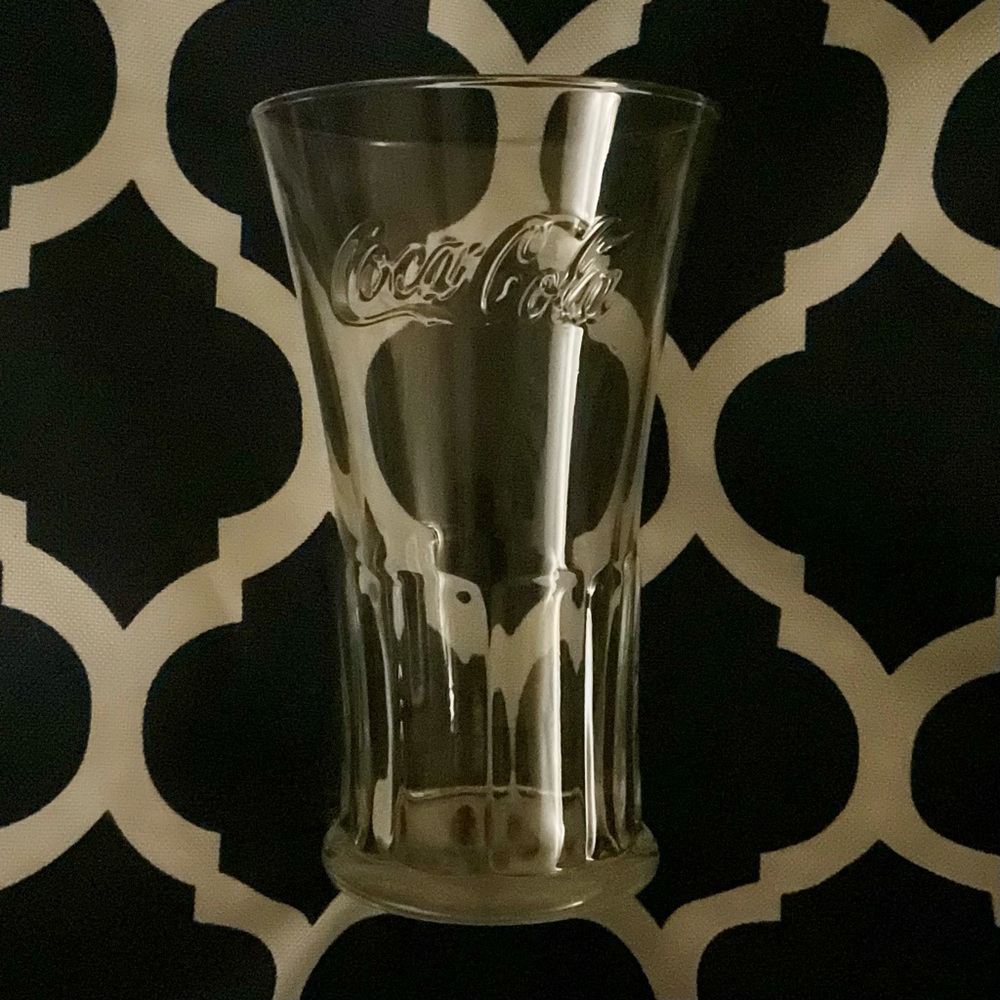 COCA COLA Glass Flare Style Clear Soda Beverage Drinking Glass COKE Collectible